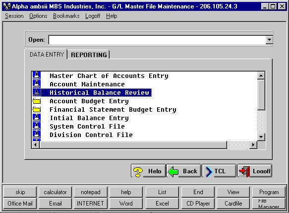 Chart Of Accounts Master File